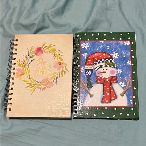Source Unknown Floral and Snowman Spiral Notebooks - Picture 9 of 9